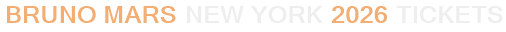 Bruno Mars New York 2026 Tickets